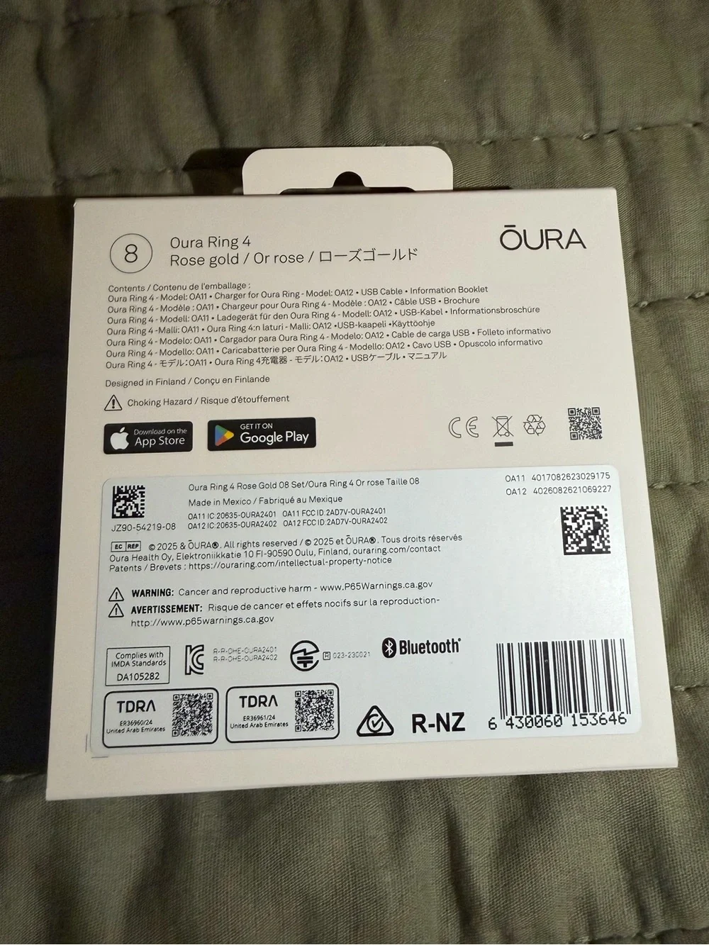 Ōura Ring 4 - Rose Gold sz8 *NIB*